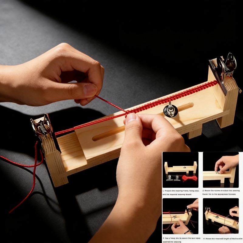 Woodworking Plans - Solid Wood Bracelet Weaving Fixing Tool
