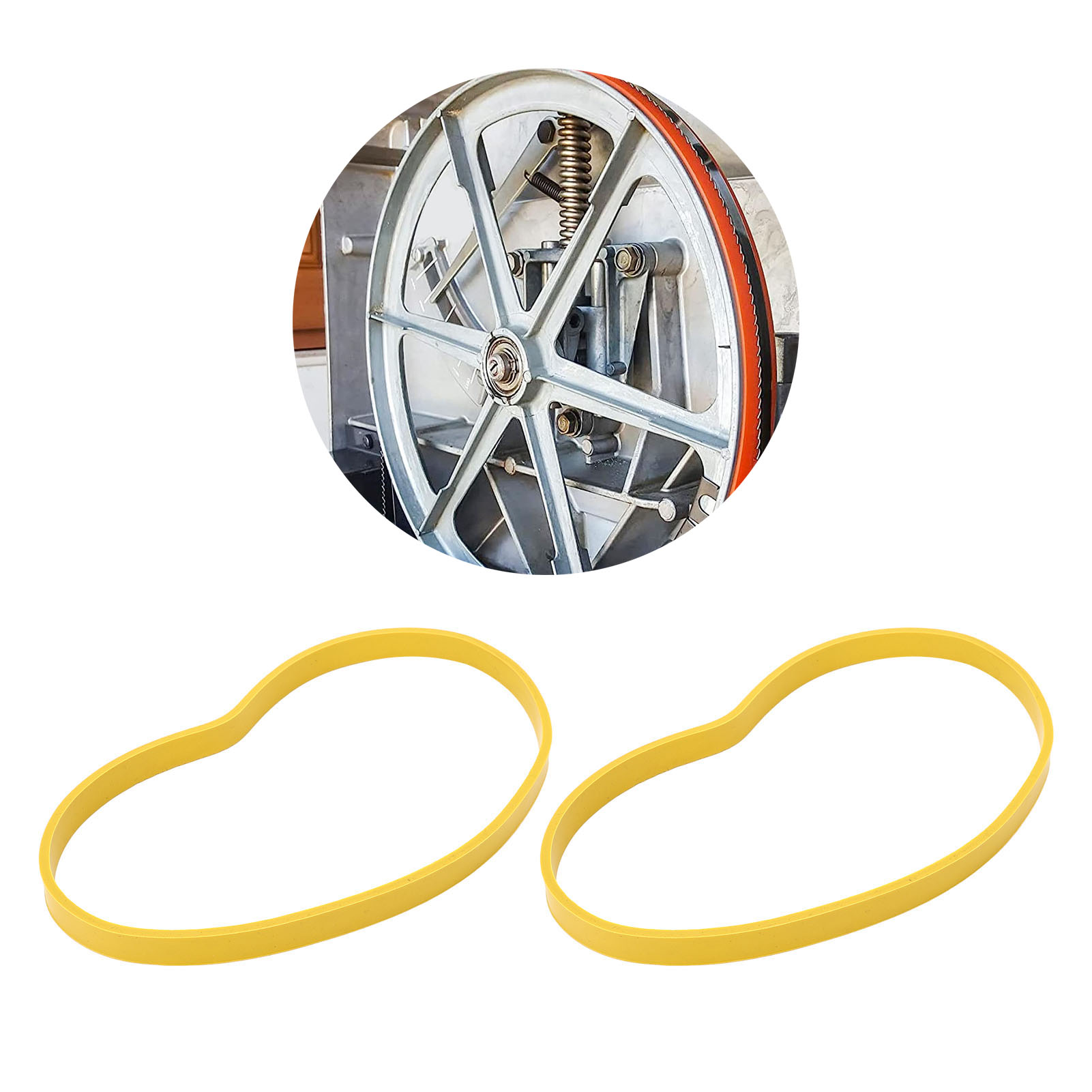 Woodworking Bandsaw - 2PCS Bandsaw Bands Rubber Tire Band