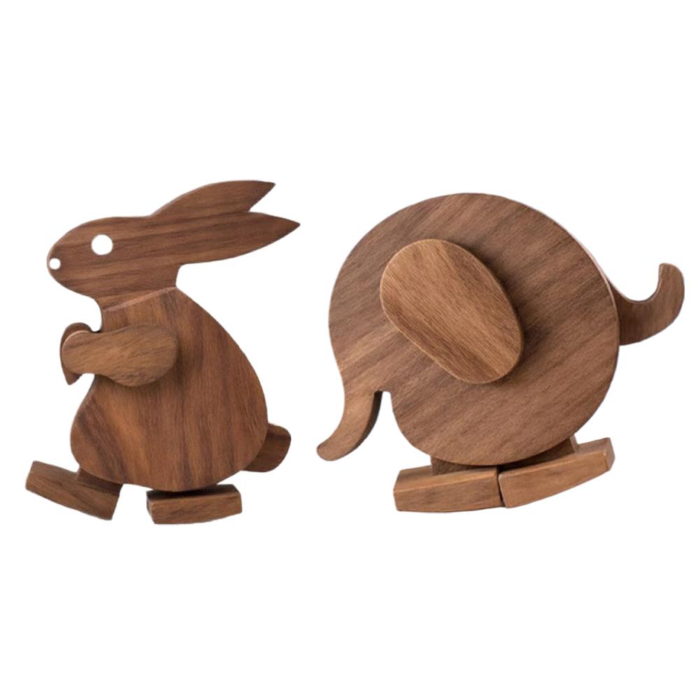 Woodworking Joint - 2Pcs Scandinavian Walking Wooden Animals Set