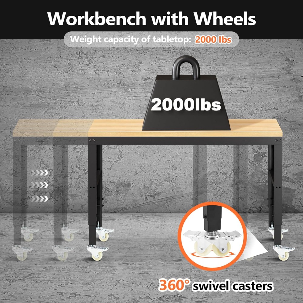 Adjustable Workbench, Heavy Du - Workbench Woodworking review and price