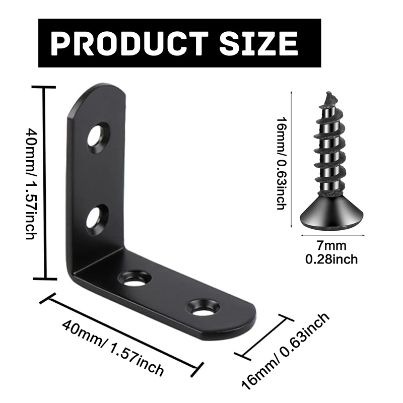 6-20 Pcs Black Corner Brace L  - Woodworking Joint review and price