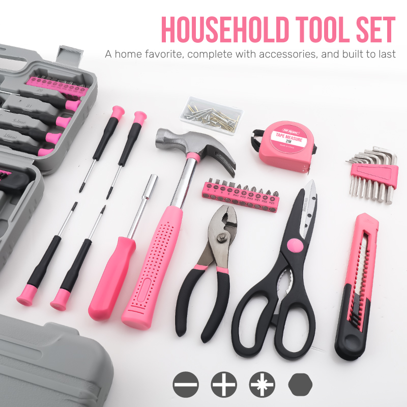 Hi-Spec 62pc Pink/Black Home T - Woodworking Hammer review and price