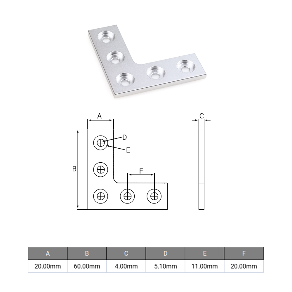 2Pcs/lot L Type 5 Holes 90Degr - Woodworking Joint review and price